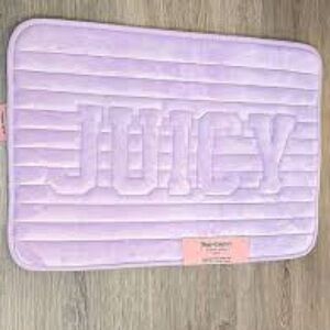 Juicy Couture NWT Purple memory foam rug with quilted Juicy Logo